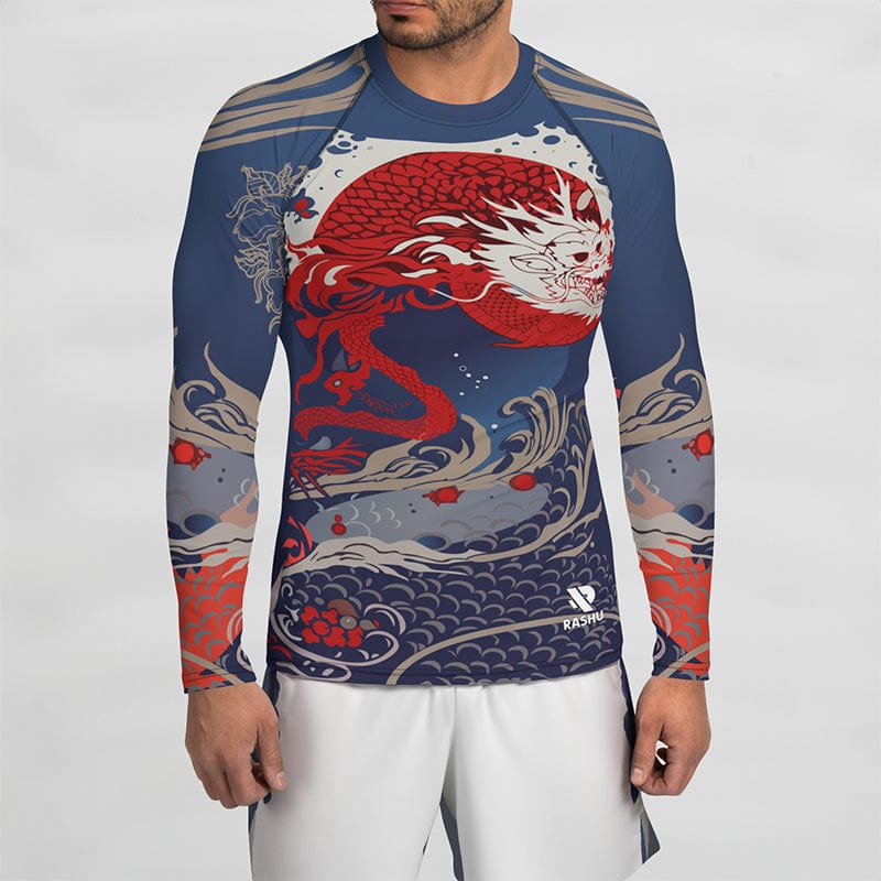 Rashguard Dragon Rouge - Homme Rashu | Shop de Rash Guards Numéro 1