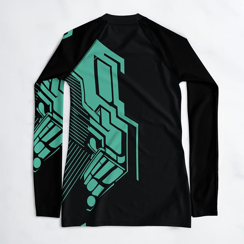 Rashguard Futuriste Cyber Agility - Femme Votre Rash Guard, Votre Mérite | Rashu