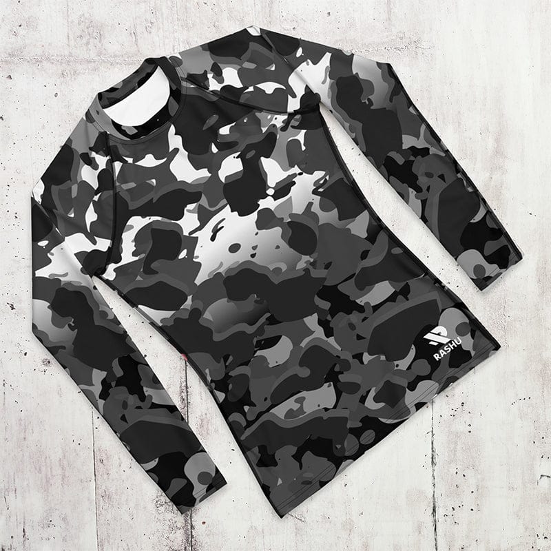 Rashguard Gris Foncé Camouflage - Homme Rashu | Shop de Rash Guards Numéro 1