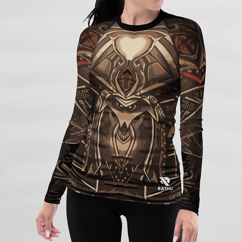 Rashguard Guerriere Sombre - Femme Votre Rash Guard, Votre Mérite | Rashu