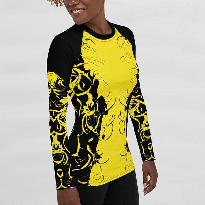 Rashguard Jaune Eclat Solaire - Femme Votre Rash Guard, Votre Mérite | Rashu