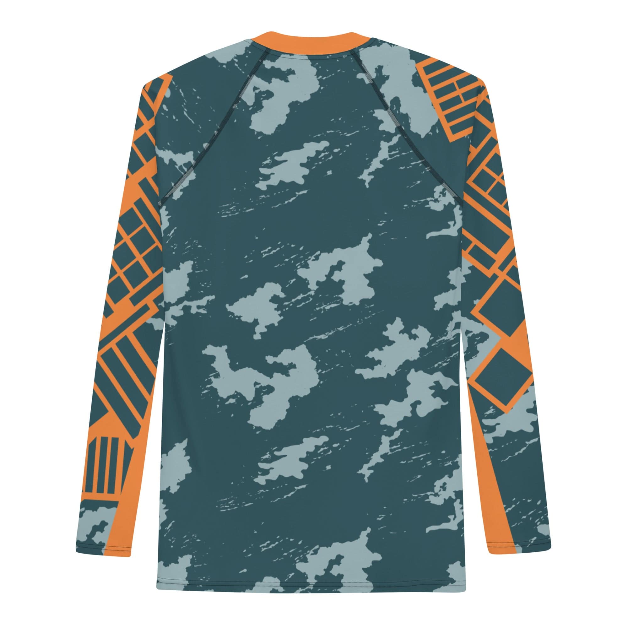 Rashguard Motif Urbain Gris et Orange - Homme Votre Rash Guard, Votre Mérite | Rashu