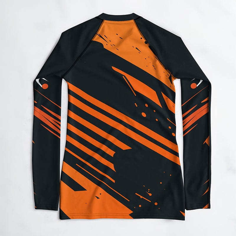 Rashguard Orange Éclat Dynamique - Femme Votre Rash Guard, Votre Mérite | Rashu