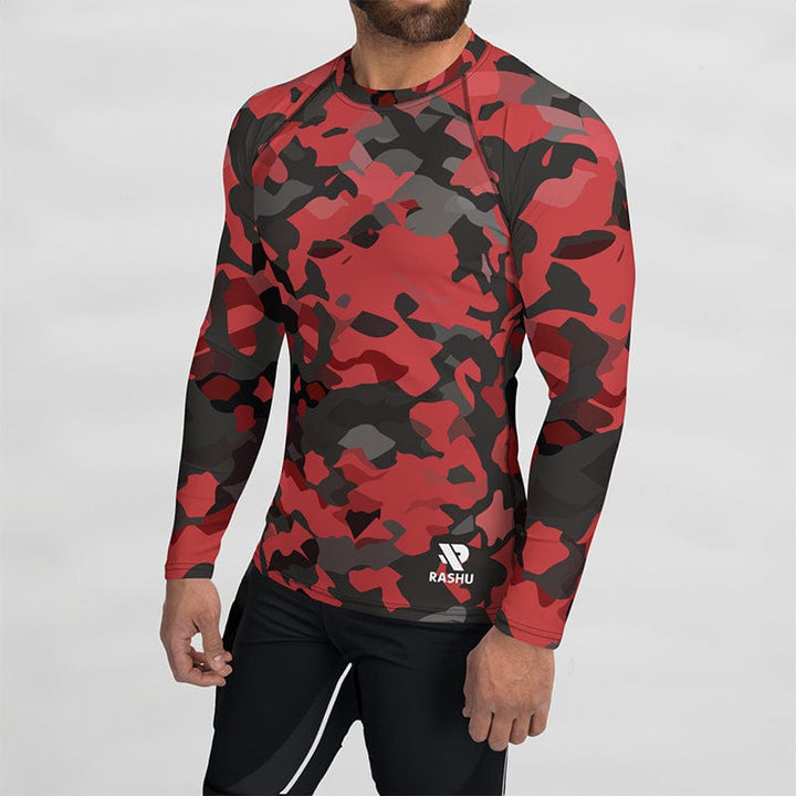 Rashguard Rouge Camouflage - Homme Rashu | Shop de Rash Guards Numéro 1