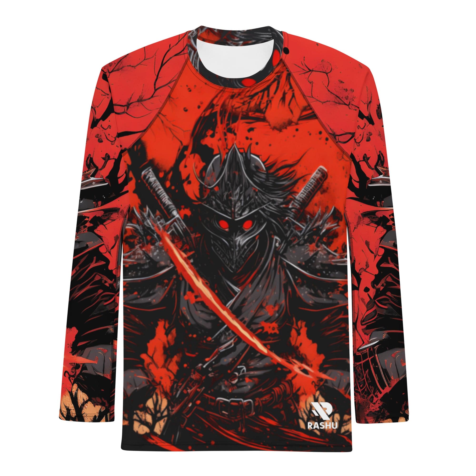 Rashguard Samouraï Rouge - Homme Votre Rash Guard, Votre Mérite | Rashu