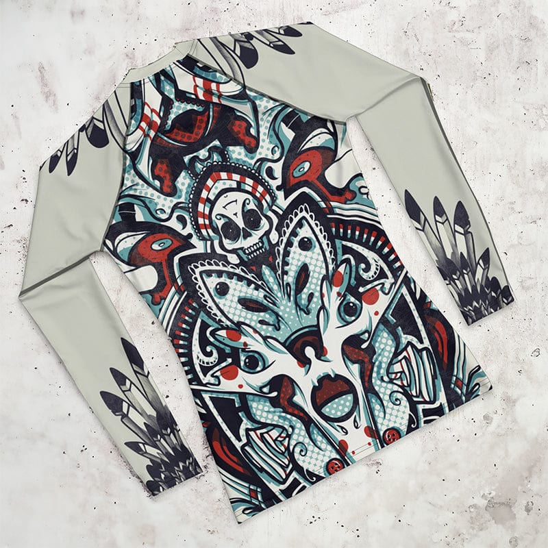 Rashguard Totem Ethnique Blanc - Homme Rashu | Shop de Rash Guards Numéro 1