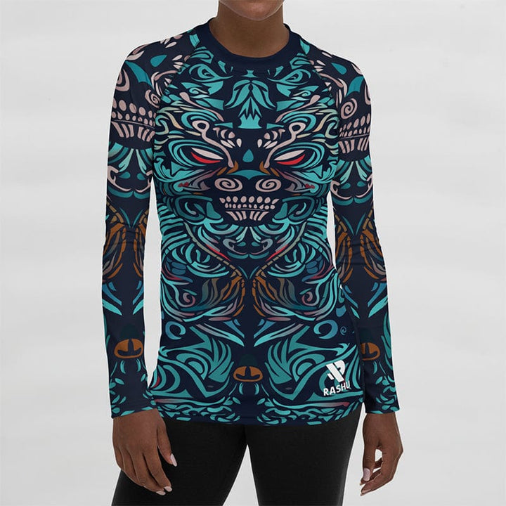 Rashguard Totem Spirituel Tiki - Femme Votre Rash Guard, Votre Mérite | Rashu