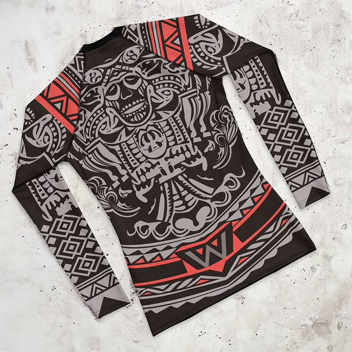 Rashguard Tribal Rouge et Noir - Homme Rashu | Shop de Rash Guards Numéro 1