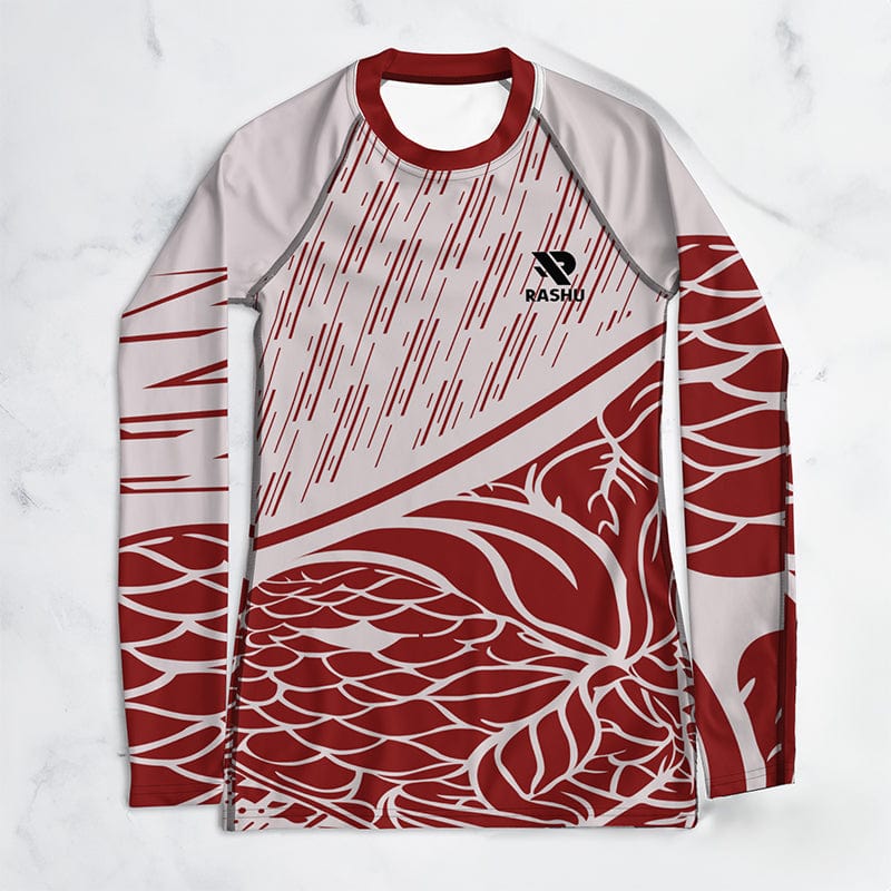 Rashguard Zénith Rouge - Femme Votre Rash Guard, Votre Mérite | Rashu